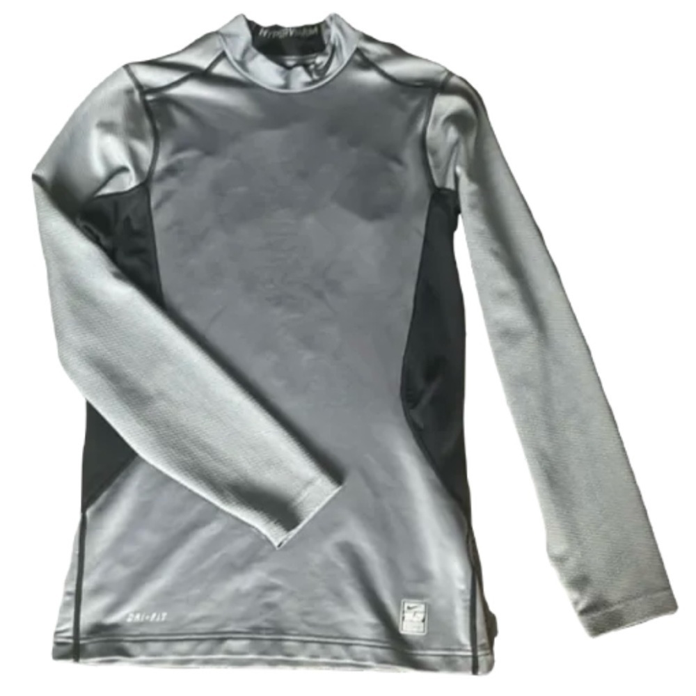Nike Pro Combat Hyperwarm Dri-Fit Fitted Training Long Sleeve Shirt Mens Small